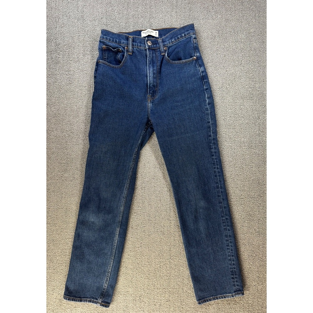 Abercrombie‎ & Fitch Jeans Womens 26 Dark Wash Ankle Straight Ultra High Rise 2